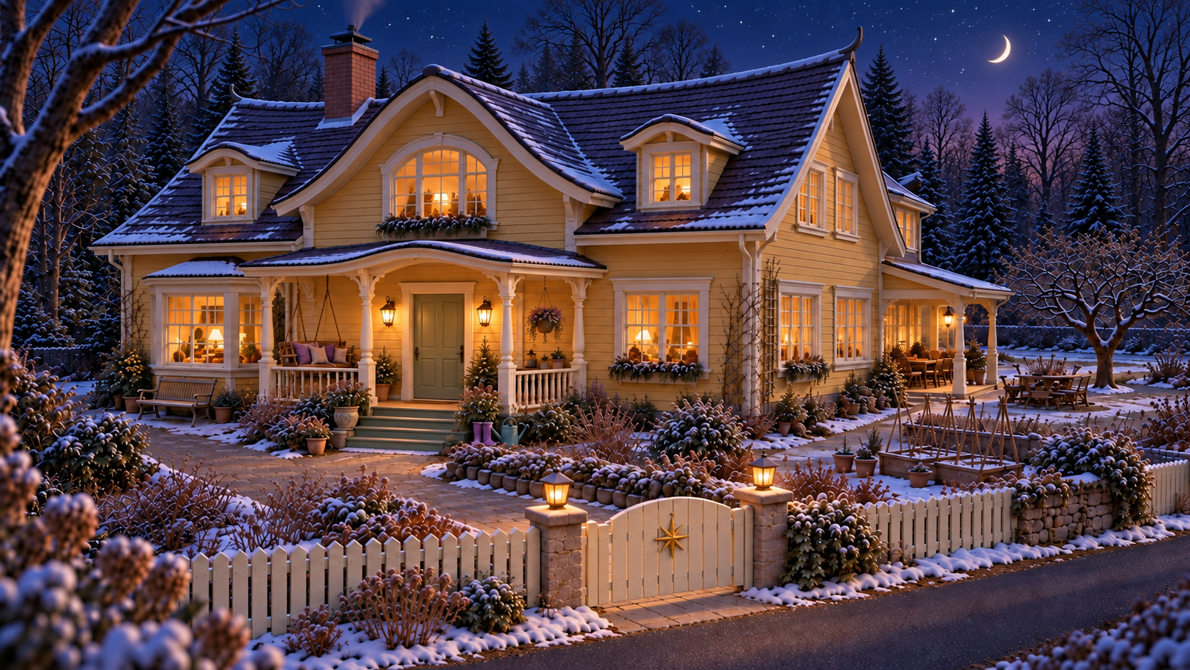 Snow, moonlight and summer