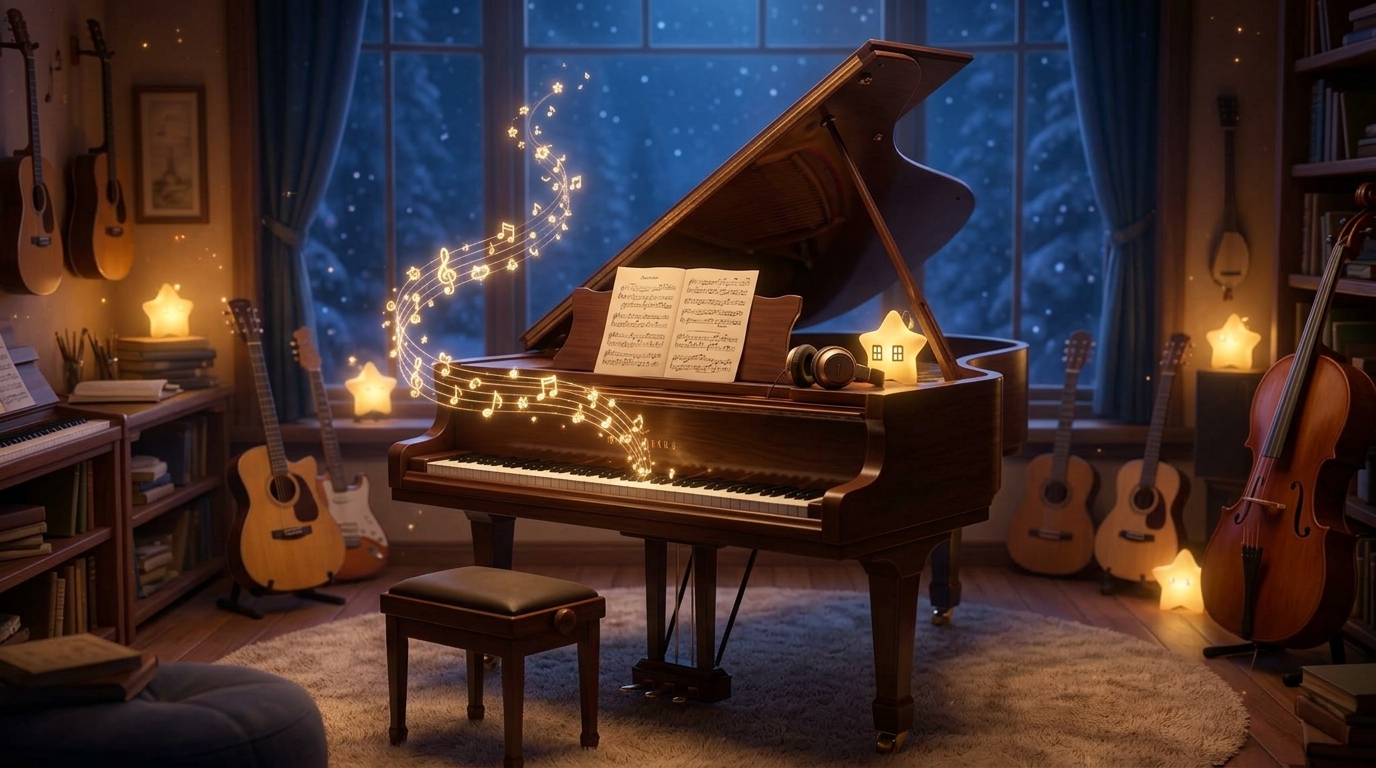 Grand piano studio